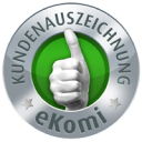 Vertrauenssiegel, Kundenauszeichnung, eKomi, 96 % zufriedene Kund*innen