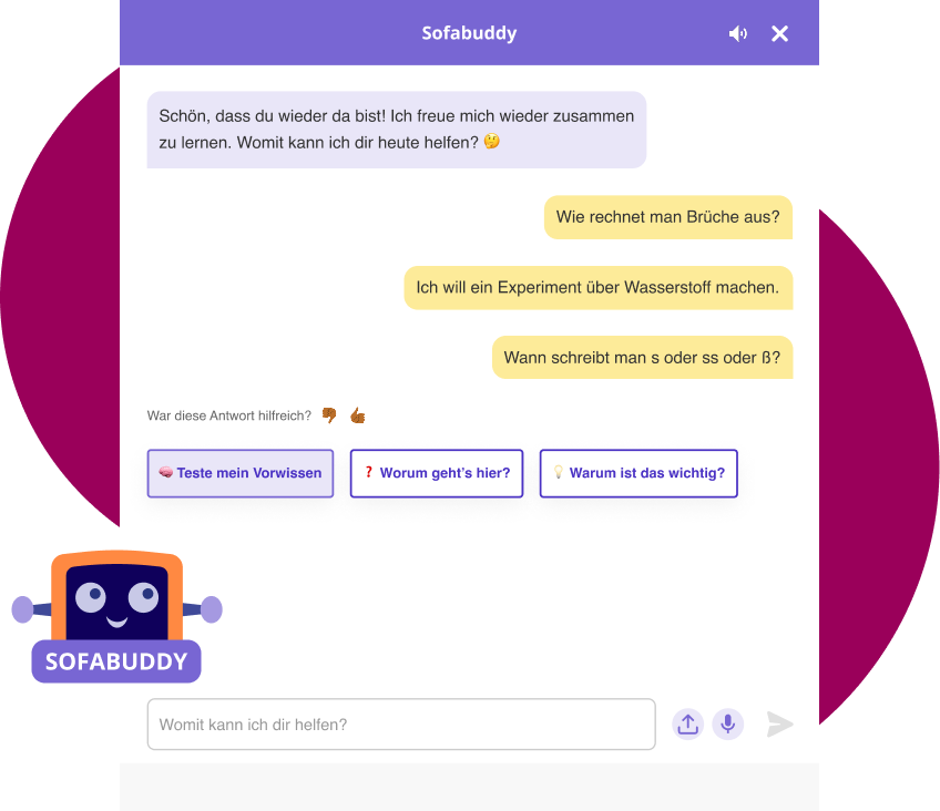 Beispiel vom Sofabuddy Chatfenster